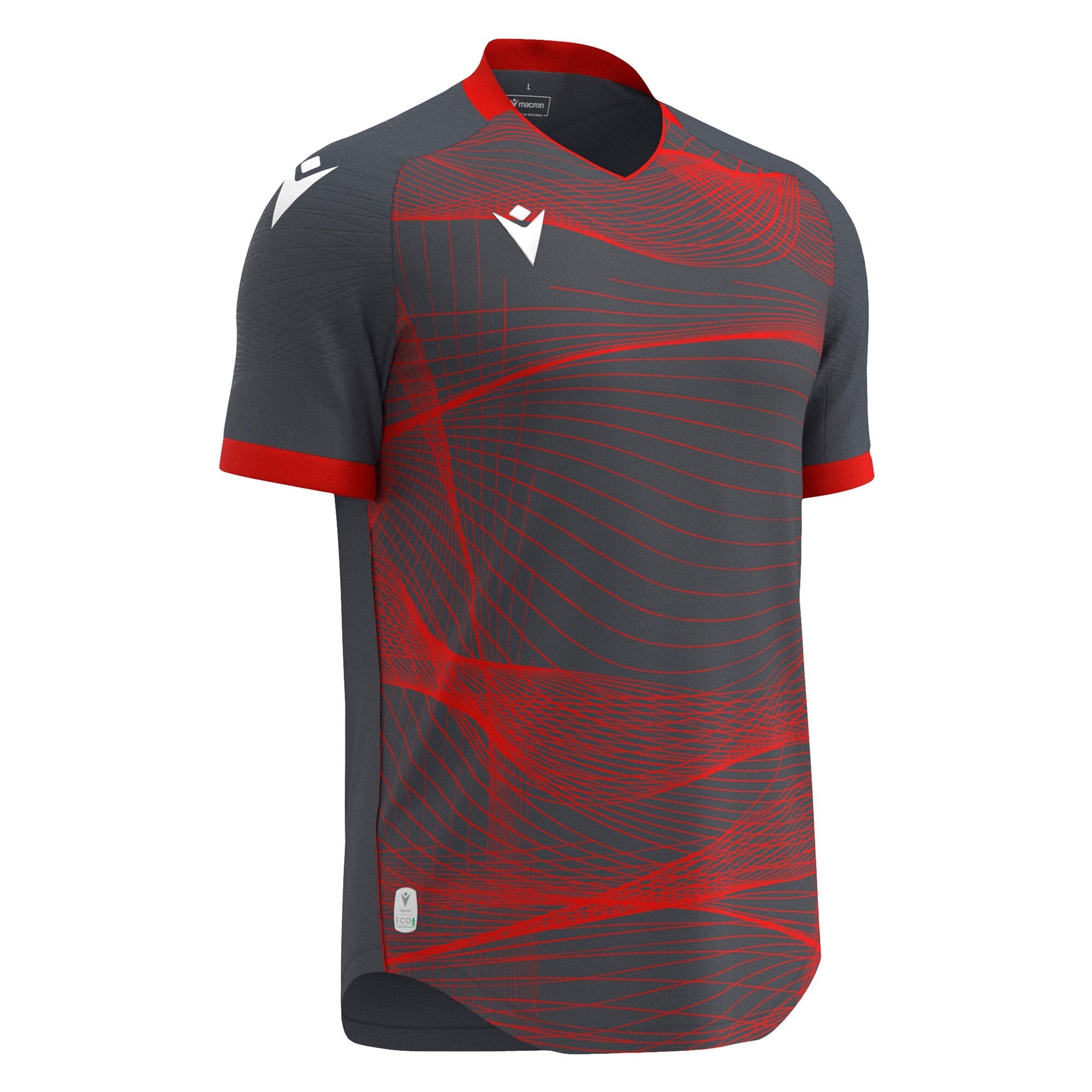 WYVERN SHIRT ANTHRACITE/NEON RED