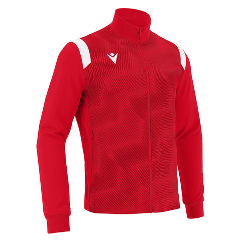 BENDIS MICROFIBER TRACK JACKET - RED/WHT