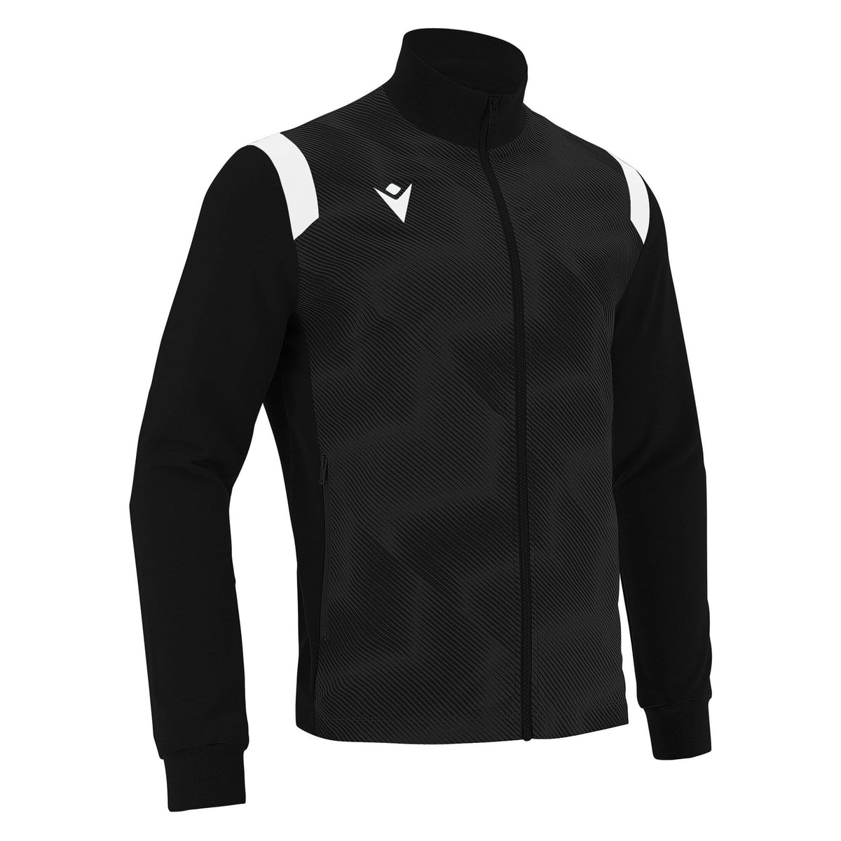 BENDIS MICROFIBER TRACK JACKET - BLK/WHT