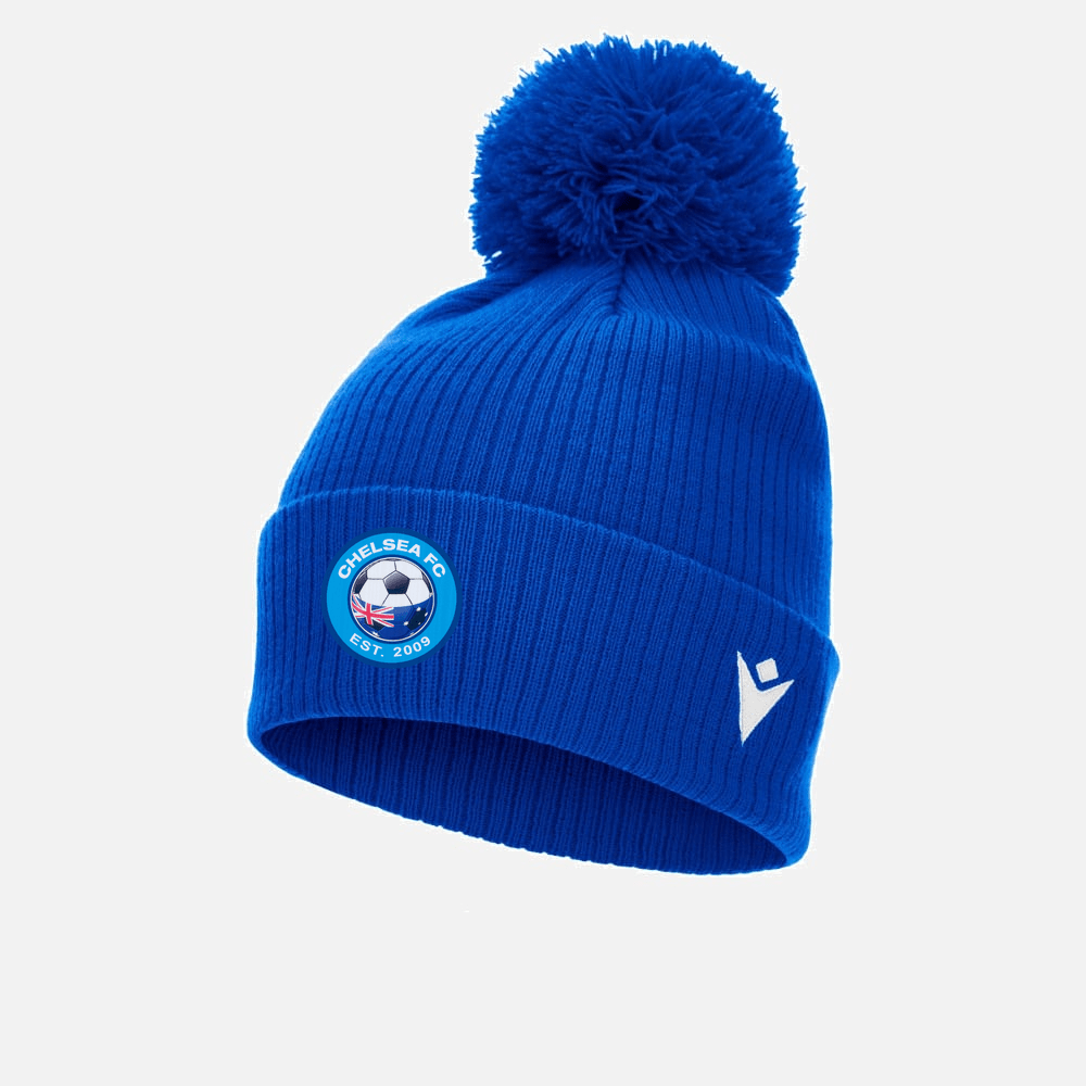 CHELSEA FC SNOW POM POM BEANIE ROYAL