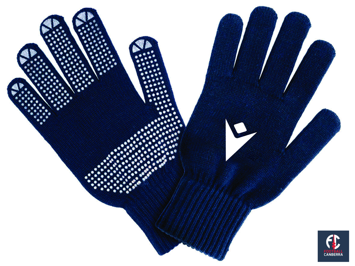 FOOTBALL CANBERRA RIVET TRAINING GLOVES NAVY