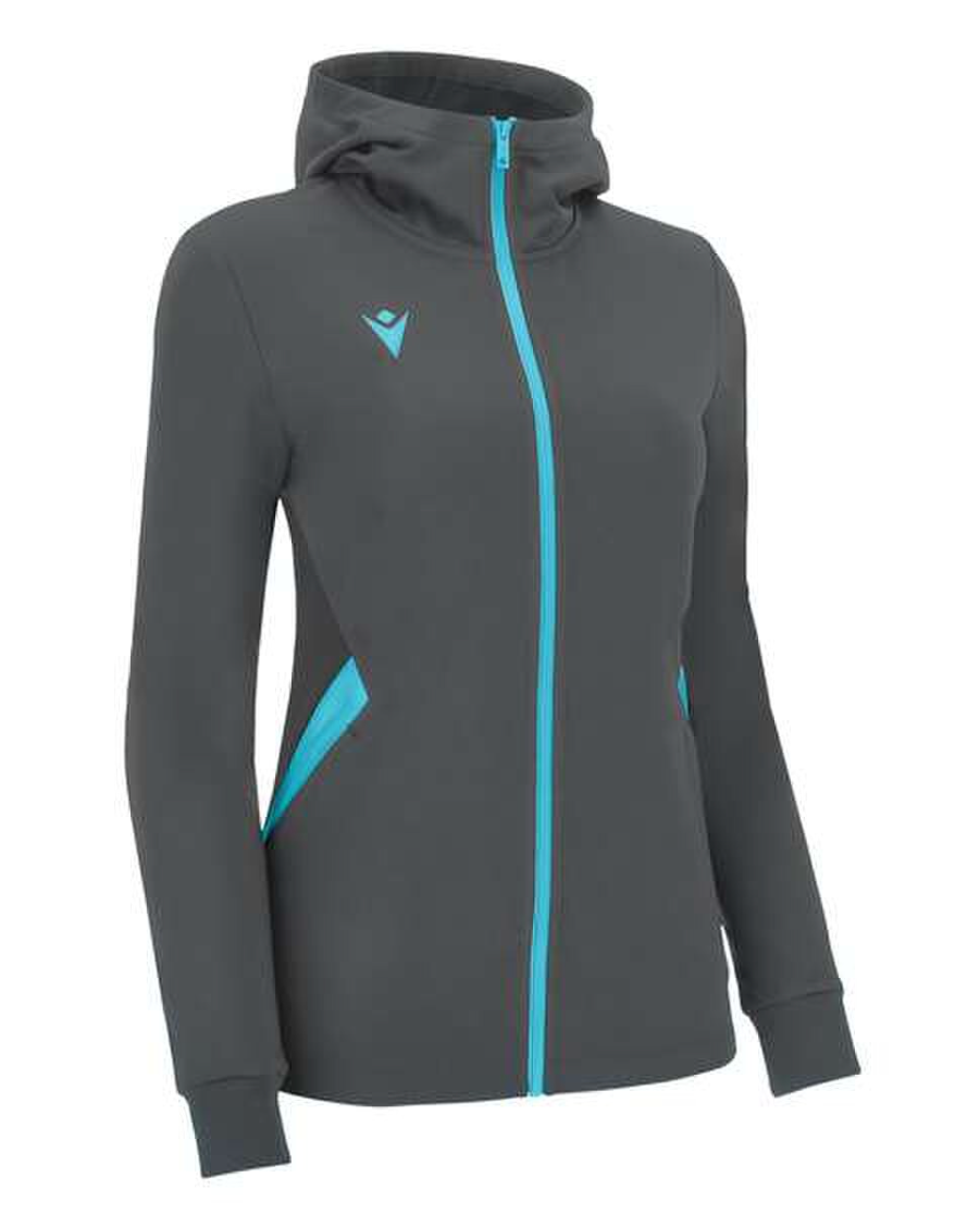 BASTET WOMEN TRACK HOOD - Anthracite.Neon Sky