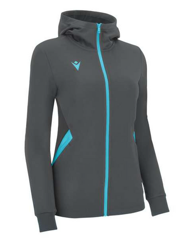 BASTET WOMEN TRACK HOOD - Anthracite.Neon Sky