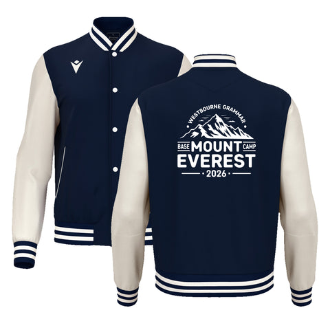 EVEREST BASE CAMP FIDDLE VARSITY COLLEGE JACKET NAVY